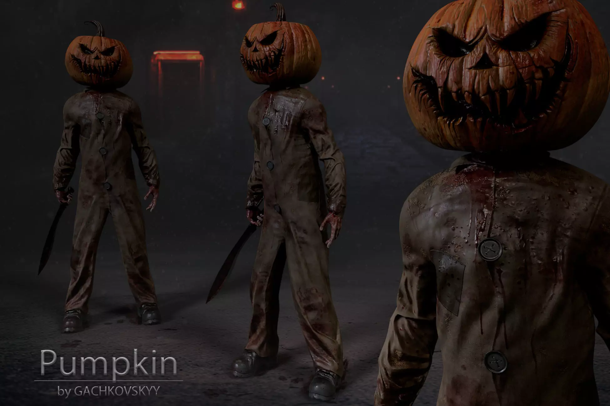 Pumpkin Slayer Low-poly 3D model