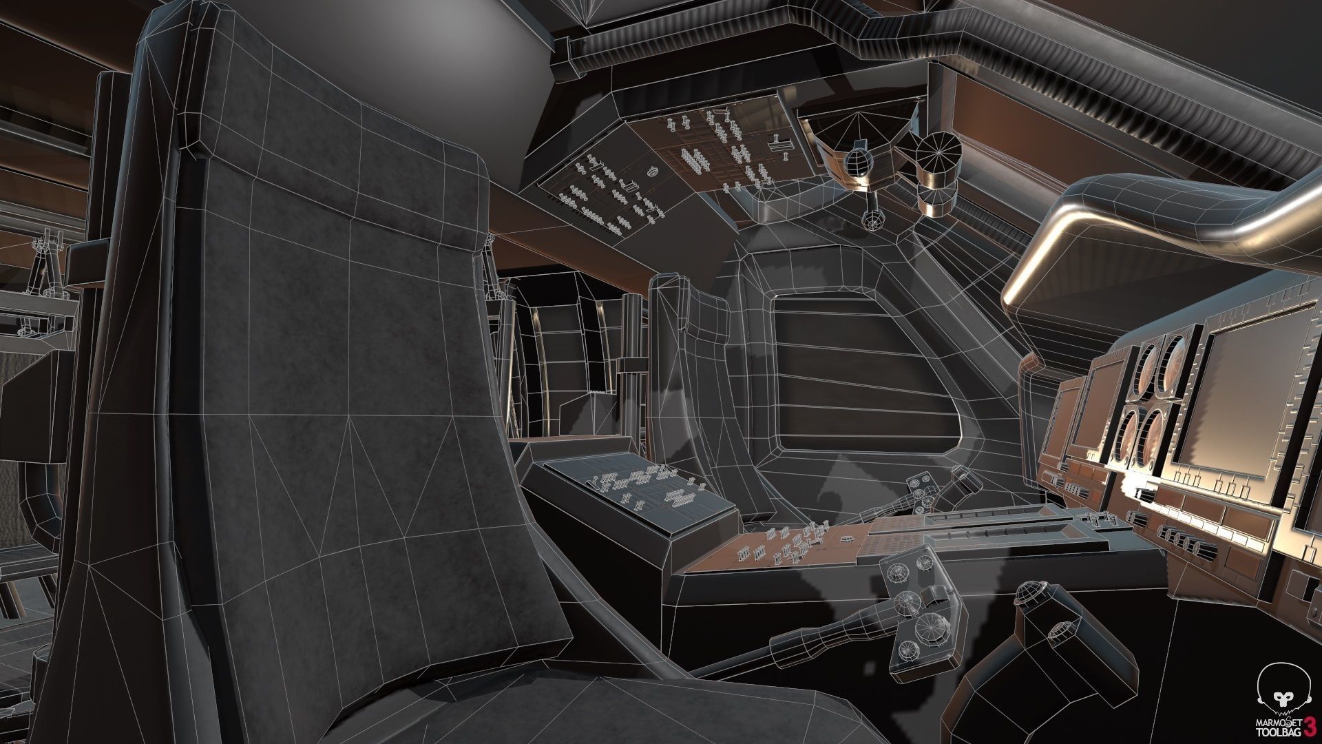 Low Poly PBR Medium Lift Utility Helicopter Low-poly 3D model_25