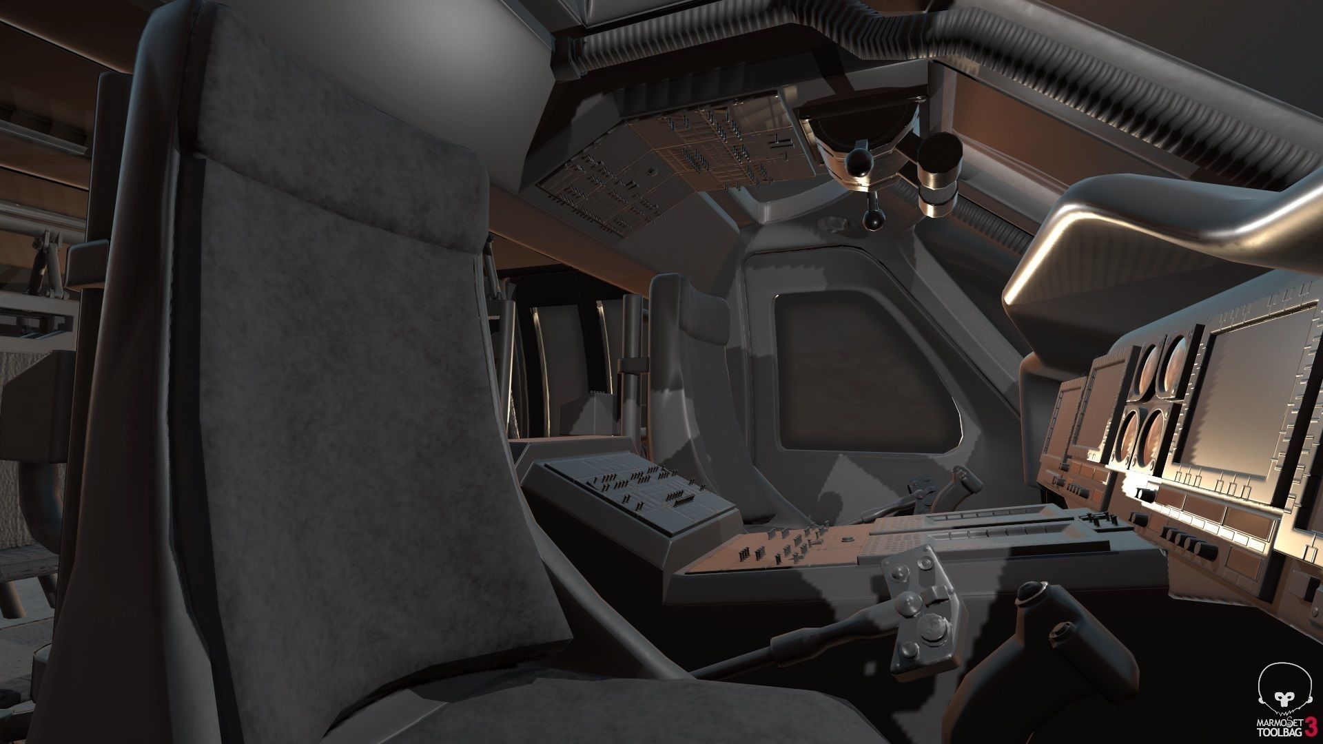 Low Poly PBR Medium Lift Utility Helicopter Low-poly 3D model_24