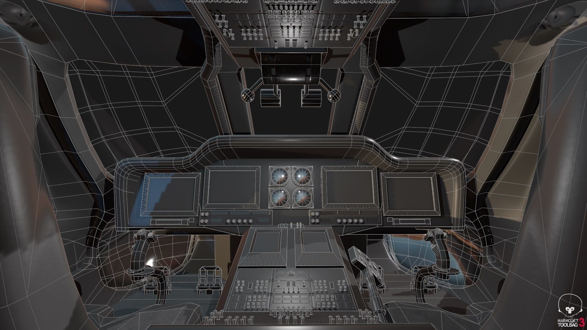 Low Poly PBR Medium Lift Utility Helicopter Low-poly 3D model_23