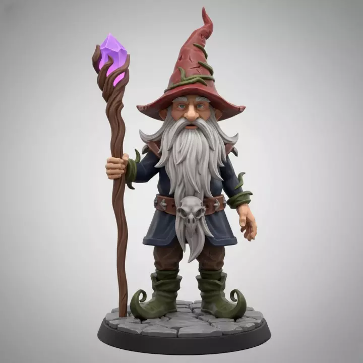 3895 Fairy Tale Gnome Color Full Body Figurine 3D STL 3D print model