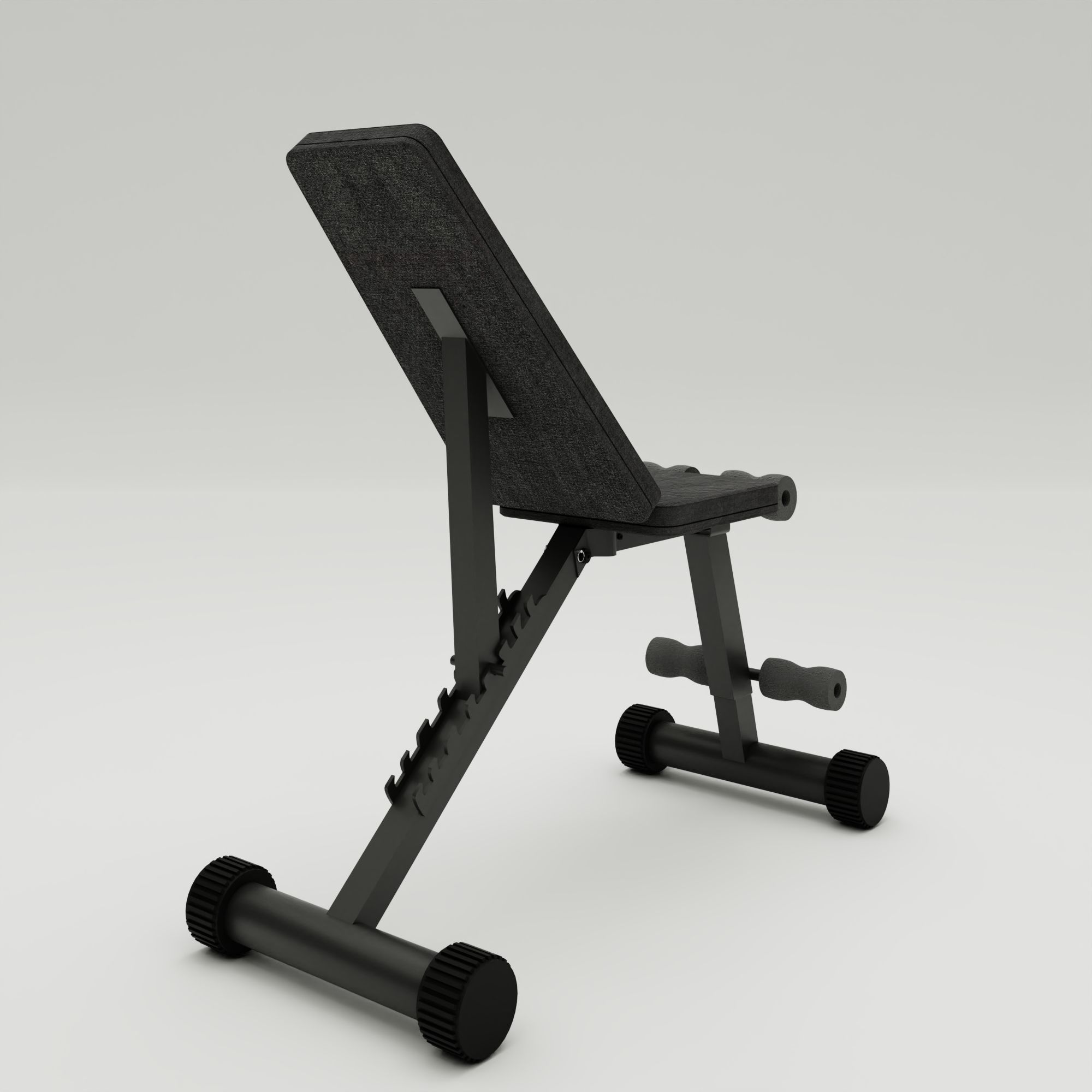 Gym bench 3D model_3