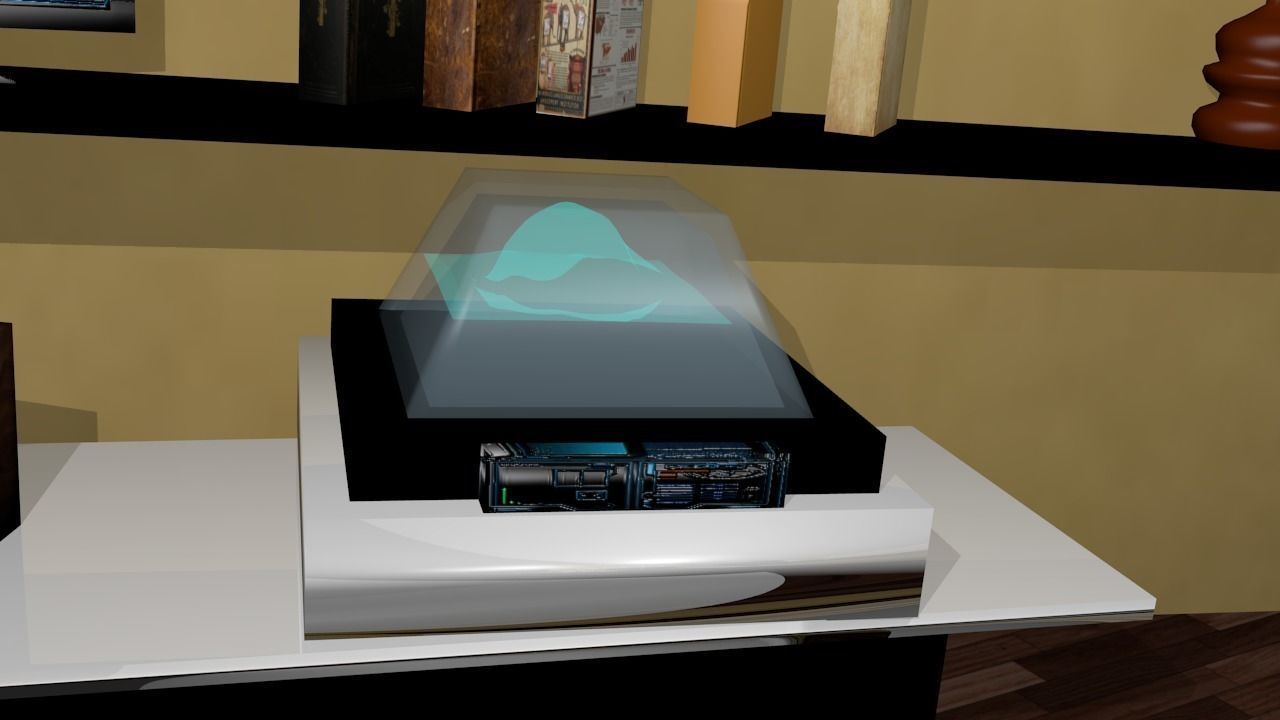 Archaeology lab and office Low-poly 3D model_2