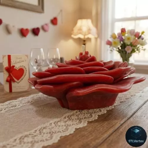 Rose Candle 3D Printable Model 3D print model