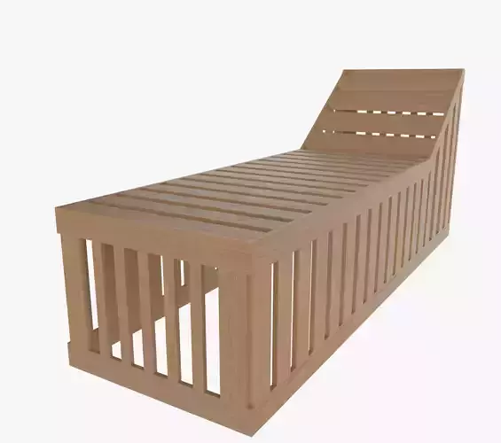 Lounger wooden chaise lounge
