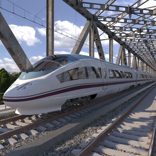 High-speed Electric Train Siemens Velaro AVE Renfe Spain  3D model