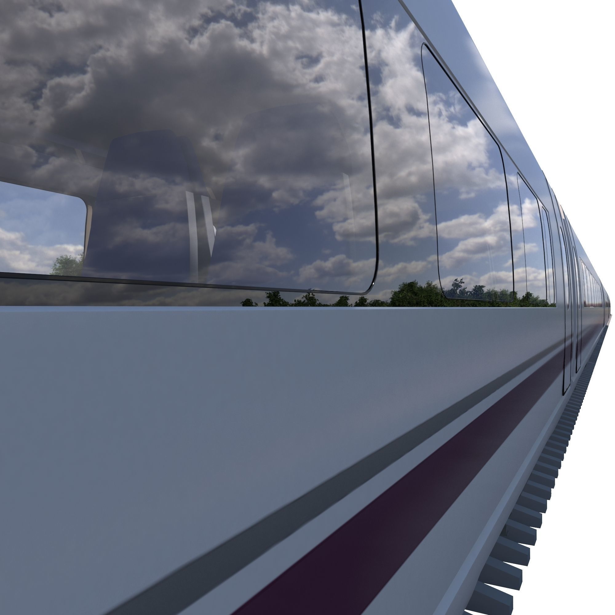 High-speed Electric Train Siemens Velaro AVE Renfe Spain  3D model_11
