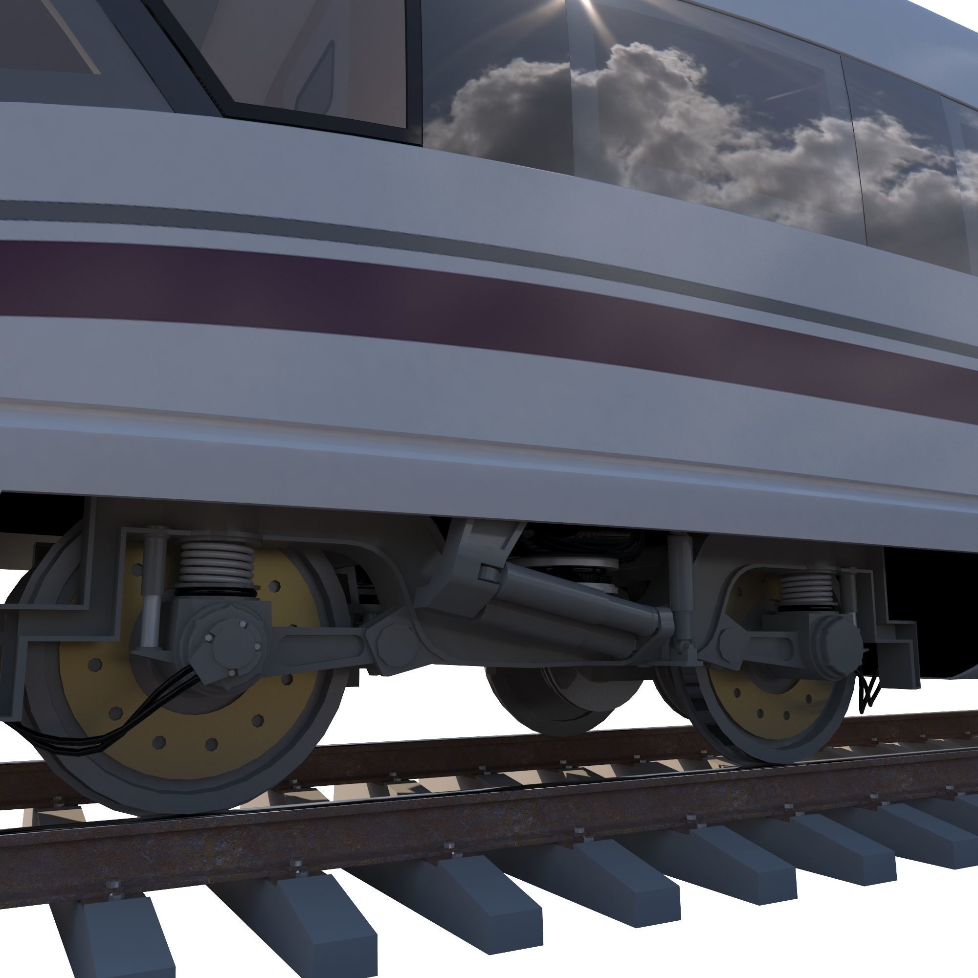 High-speed Electric Train Siemens Velaro AVE Renfe Spain  3D model_10