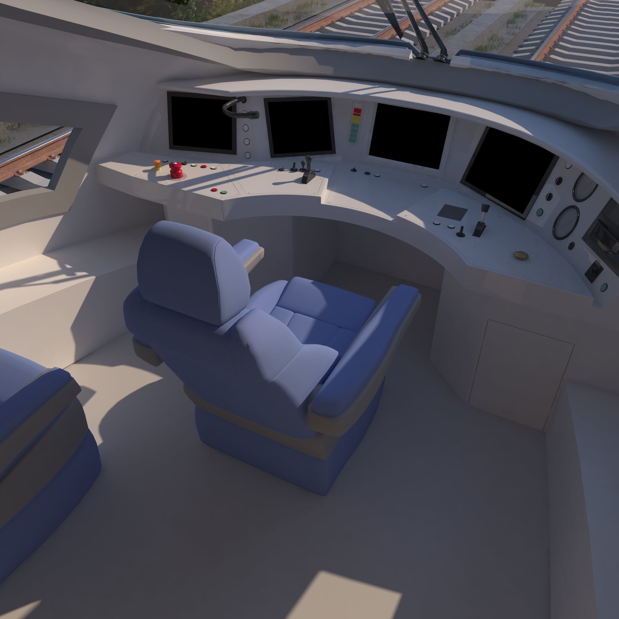 High-speed Electric Train Siemens Velaro AVE Renfe Spain  3D model_15