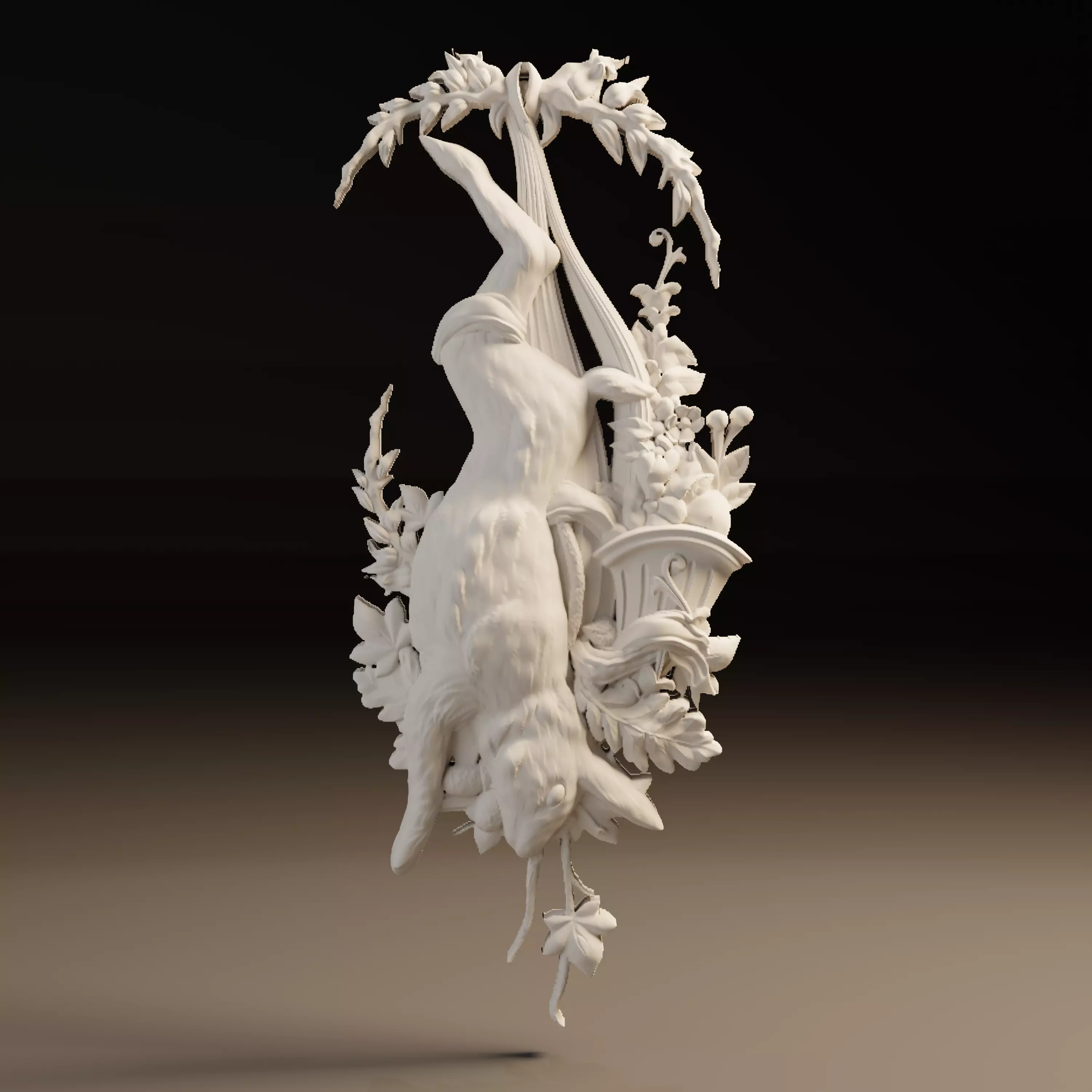 Hanging Hare Hunting Trophy Decorative CNC 3D Model 3D print model