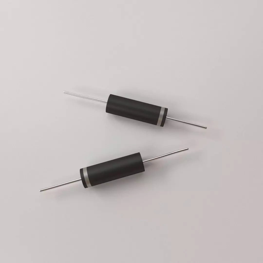 Diode two resistors 3D model