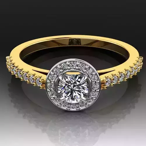Halo Diamond Engagement Ring 