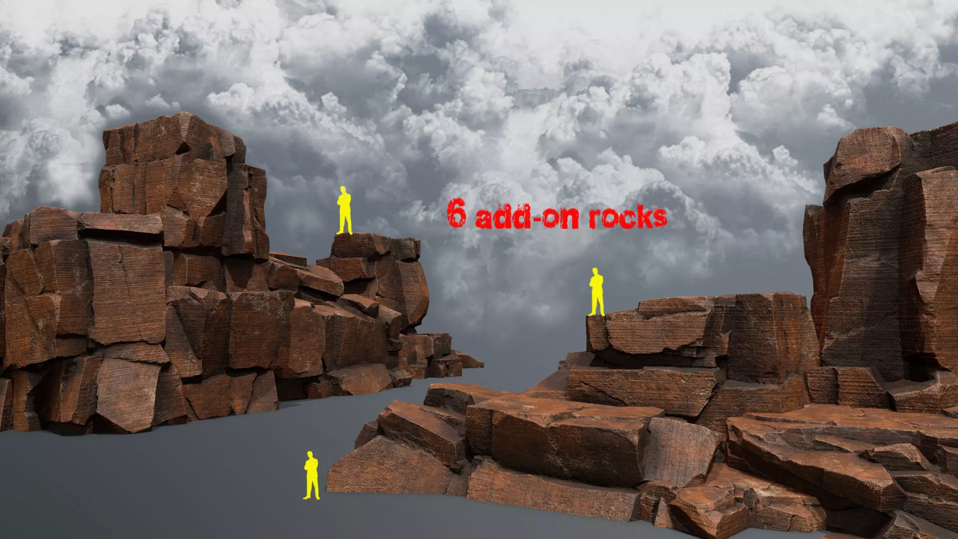 Desert Rocks Low-poly 3D model