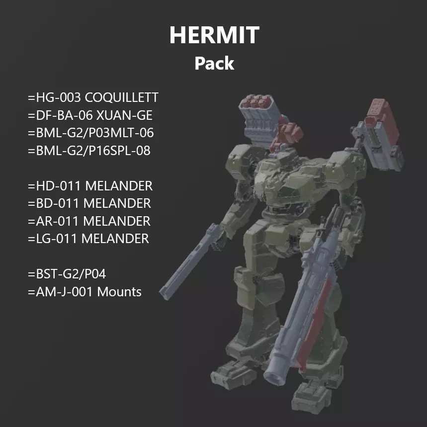 G6 Red HERMIT Model Kit 30 MM Armored Core 6 3D print model