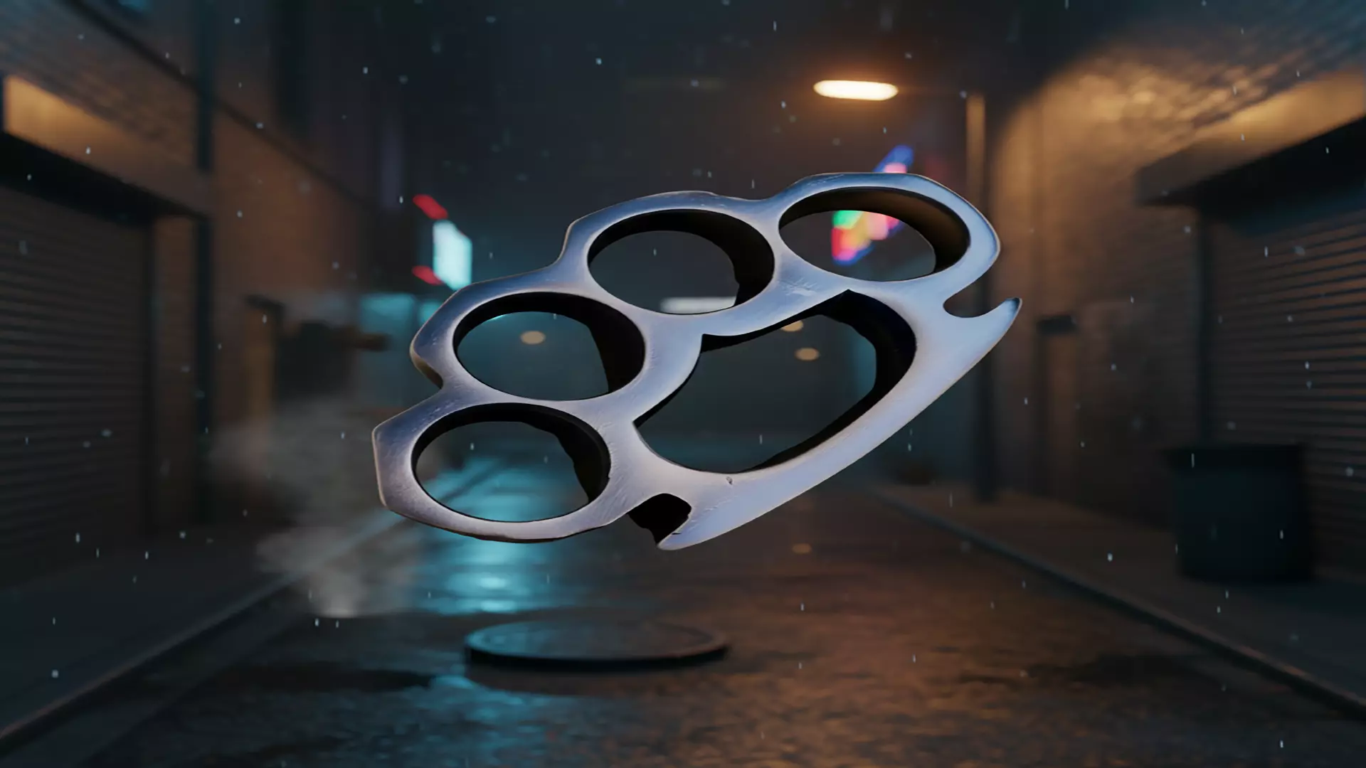 Brass Knuckles Tactical Metal 3D Model Low-poly 3D model
