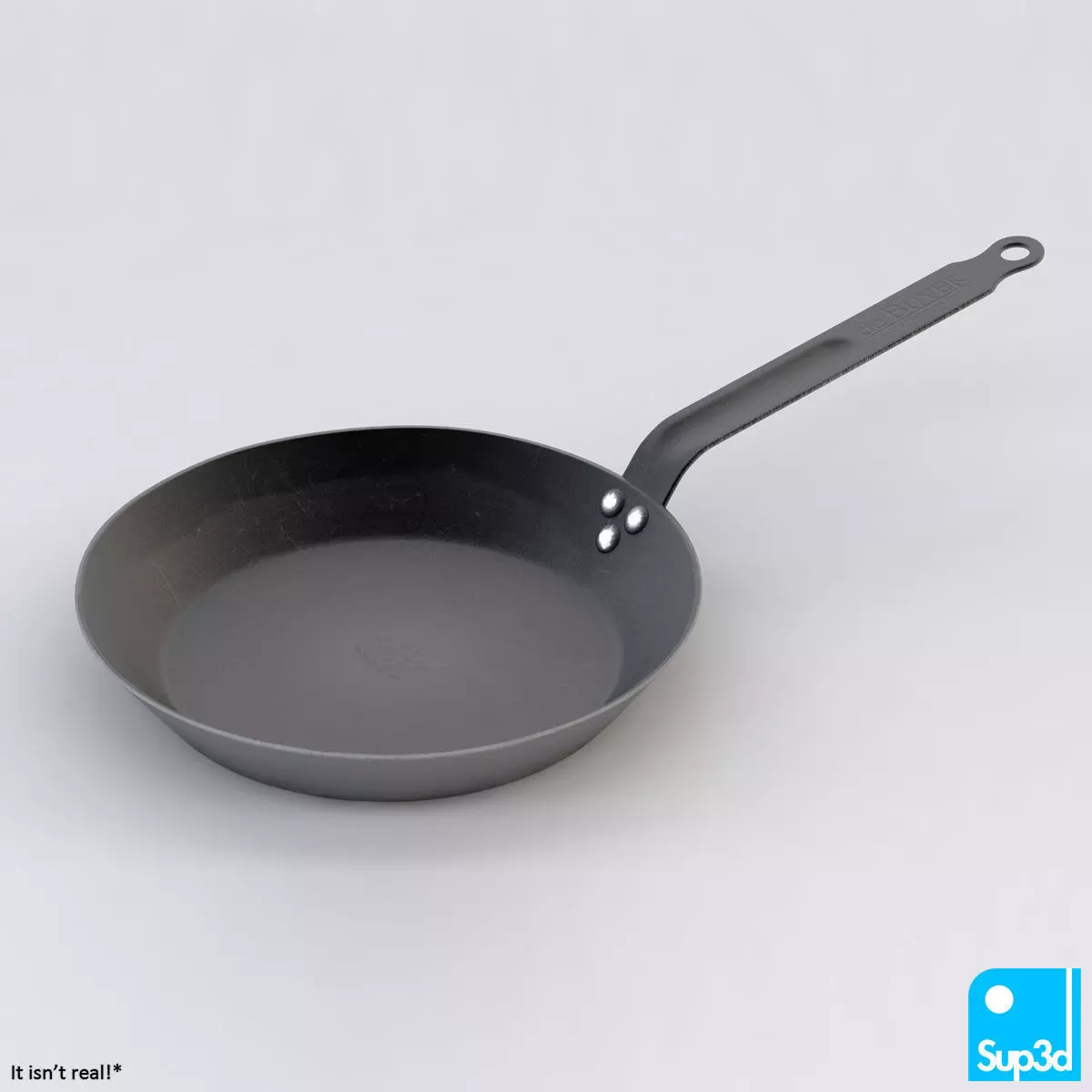 Kitchen Iron Pan deBuyer Mineral 3D model