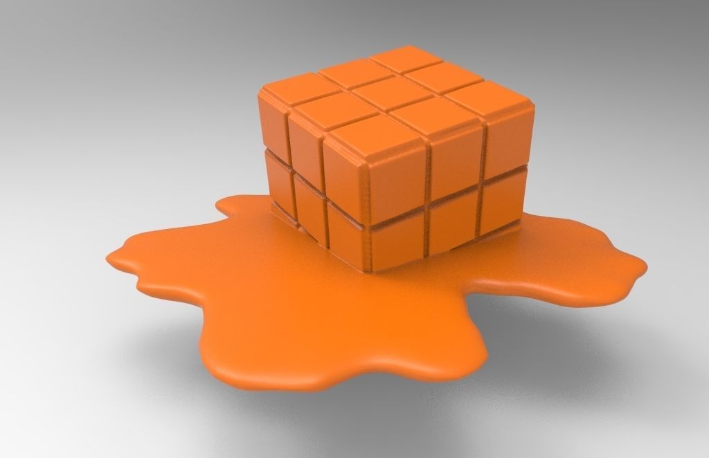 Cube to melt for 3d printing 3D print model_2