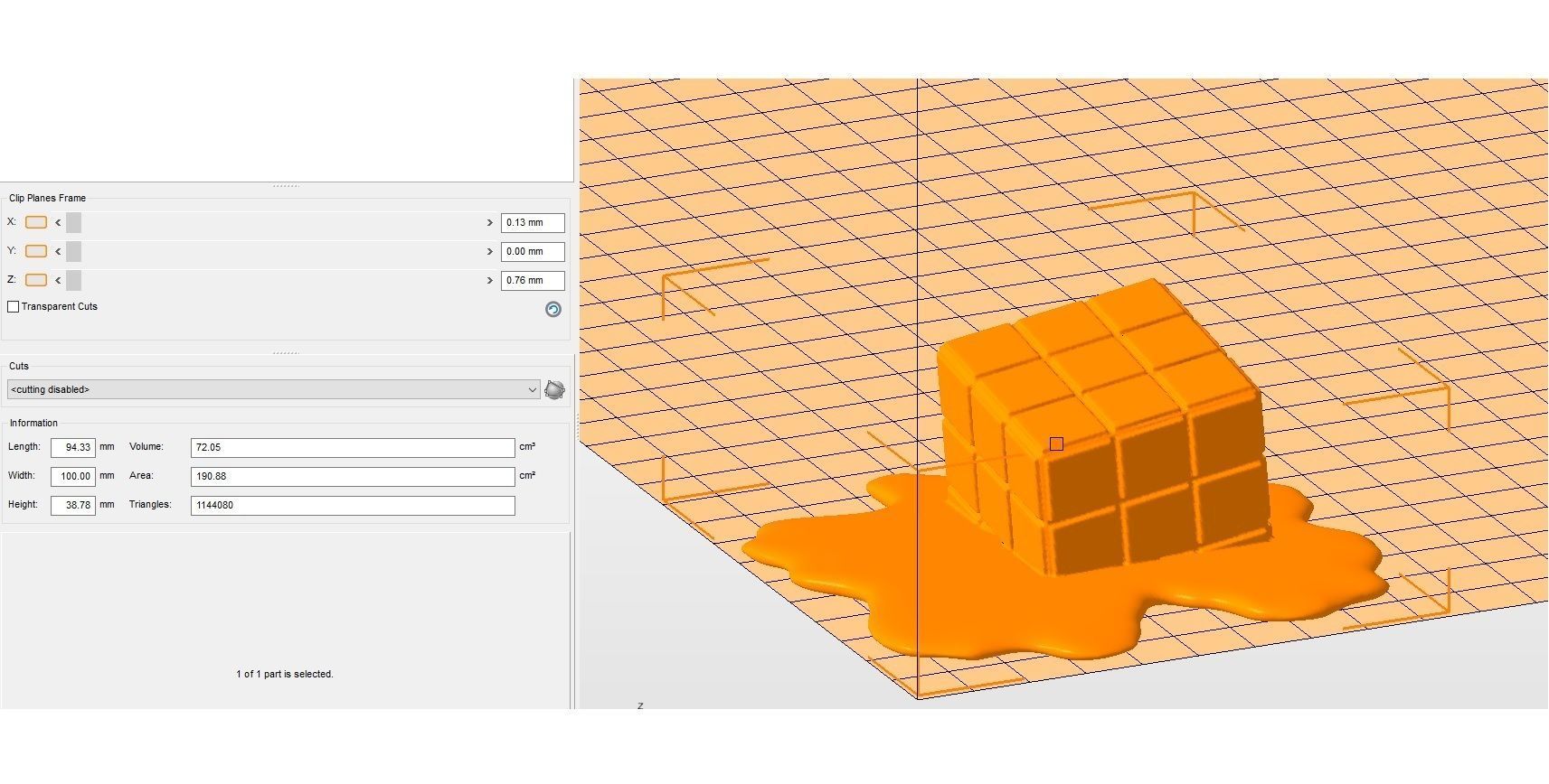 Cube to melt for 3d printing 3D print model_9