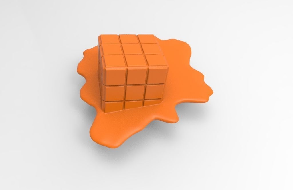 Cube to melt for 3d printing 3D print model_16