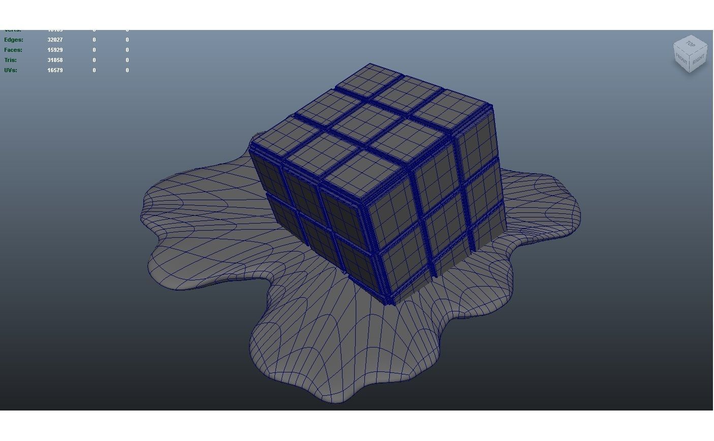 Cube to melt for 3d printing 3D print model_10