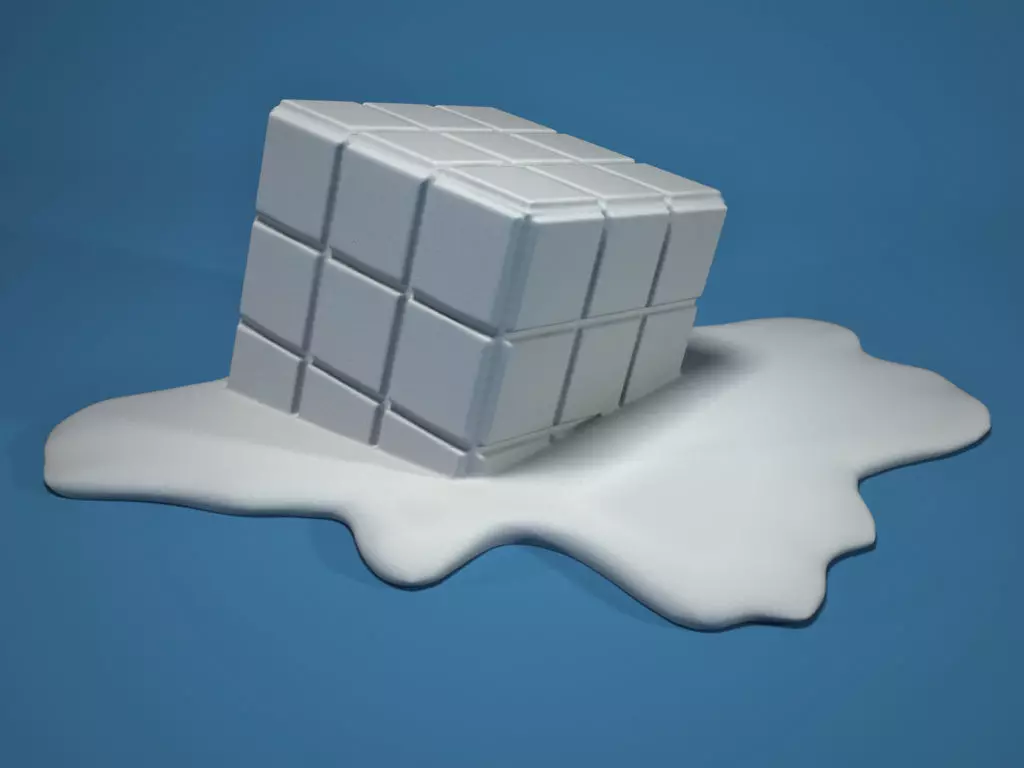Cube to melt for 3d printing 3D print model_0