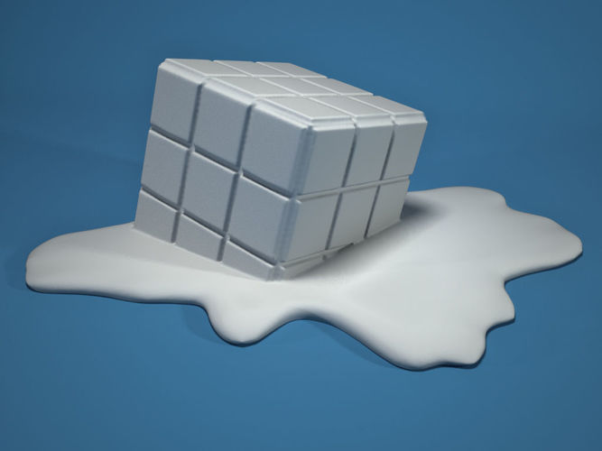  Cube to melt for 3d printing 3D print model