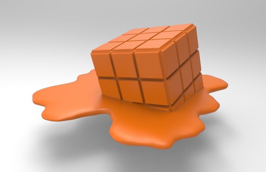 Cube to melt for 3d printing 3D print model_8