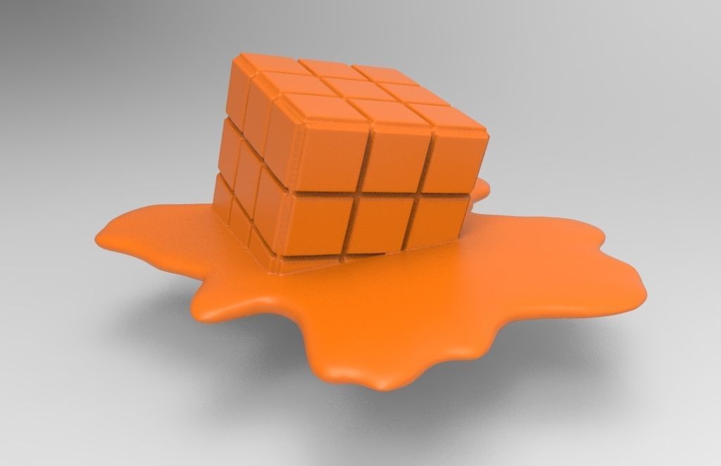 Cube to melt for 3d printing 3D print model_3