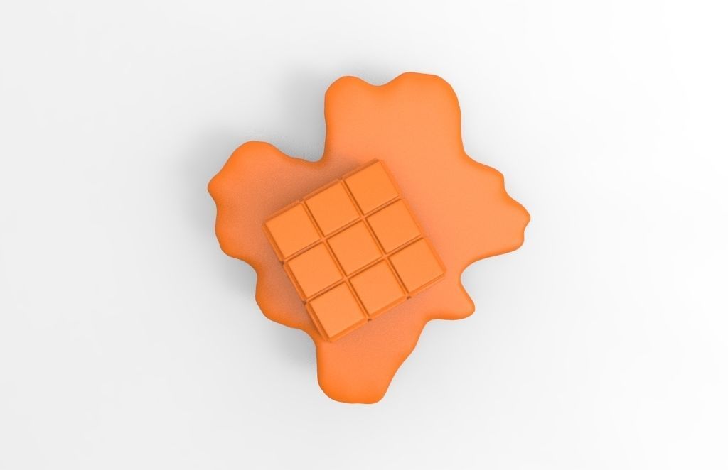 Cube to melt for 3d printing 3D print model_5