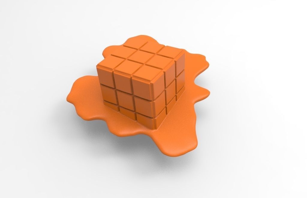 Cube to melt for 3d printing 3D print model_15