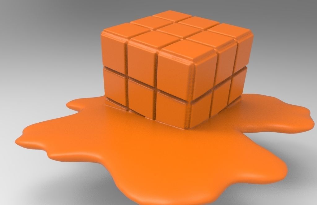 Cube to melt for 3d printing 3D print model_12