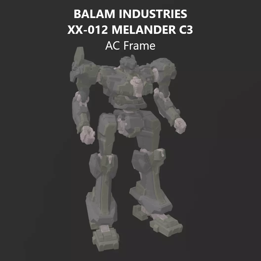 30 MM XX-012 MELANDER C3 AC Frame Pack Armored Core 6 3D print model