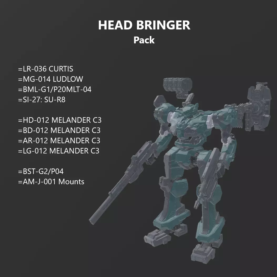 G5 Iguazu HEAD BRINGER Model Kit 30 MM Armored Core 6 3D print model