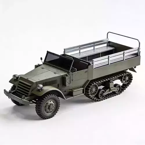WWII Track Troop Carrier 3D Model