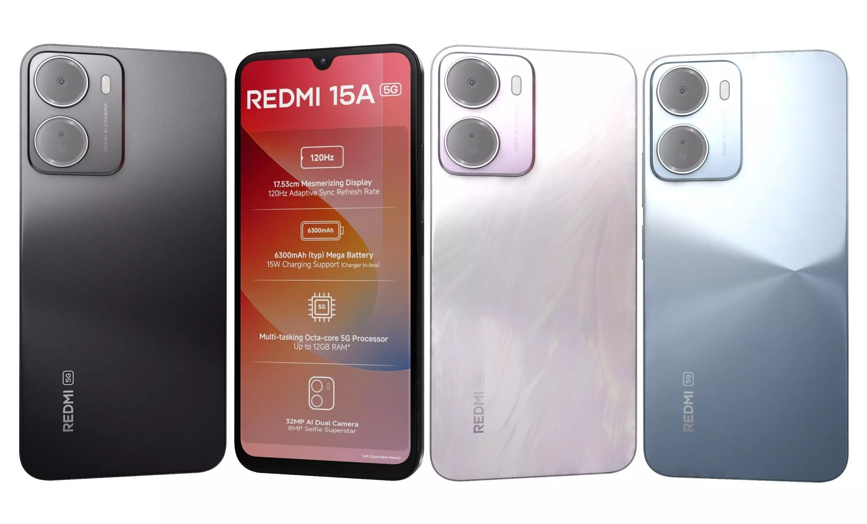 Xiaomi REDMI 15A 5G All Colors 3D model