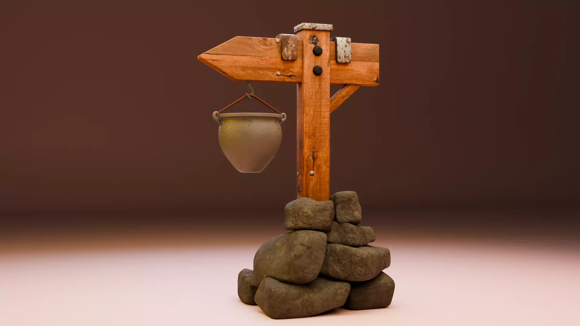 Stylized Signpost stylizedLowPoly 3D model