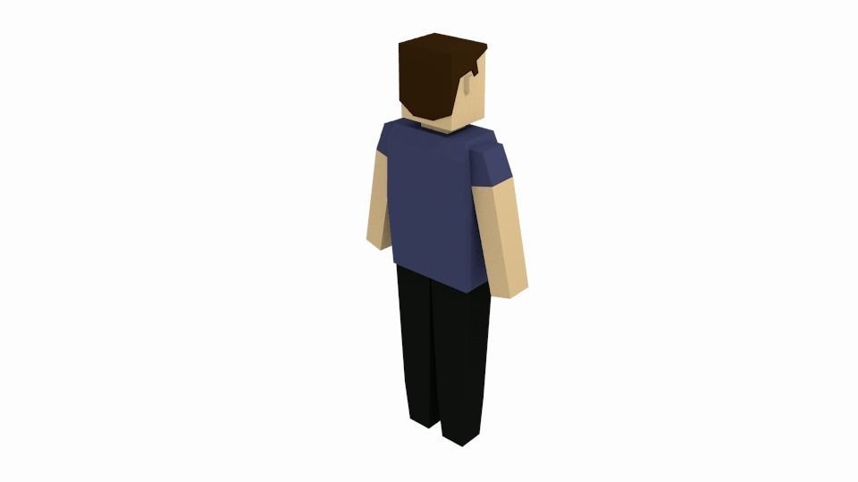 Rigged character of man Free low-poly 3D model_2
