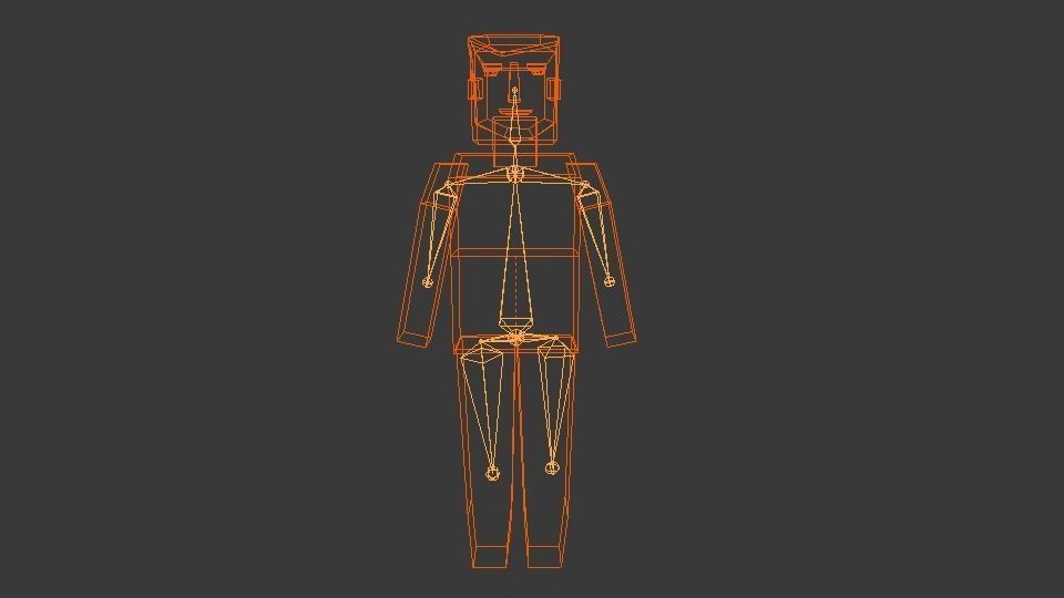 Rigged character of man Free low-poly 3D model_5