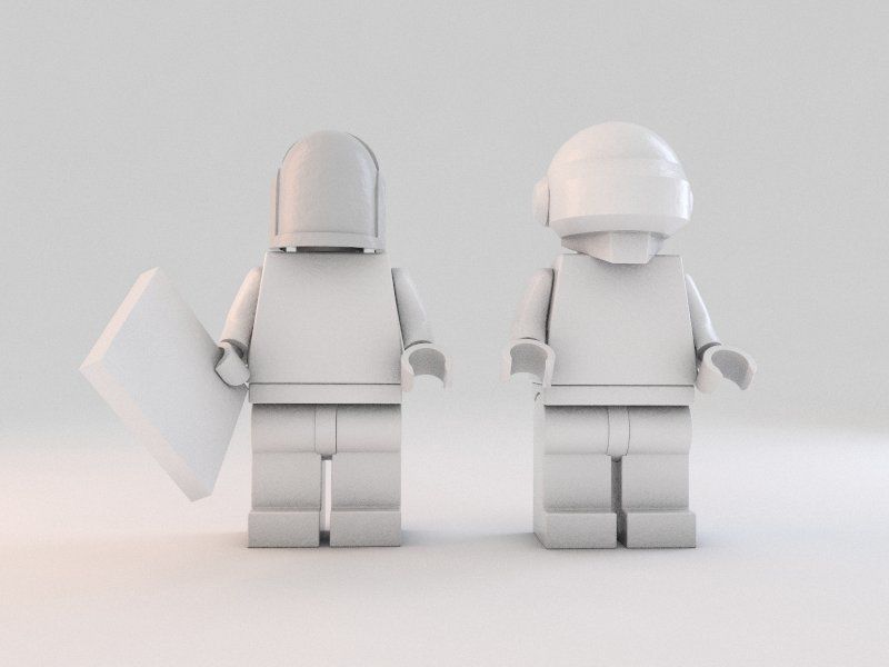 LEGO Daft Punk figures 3D model_2