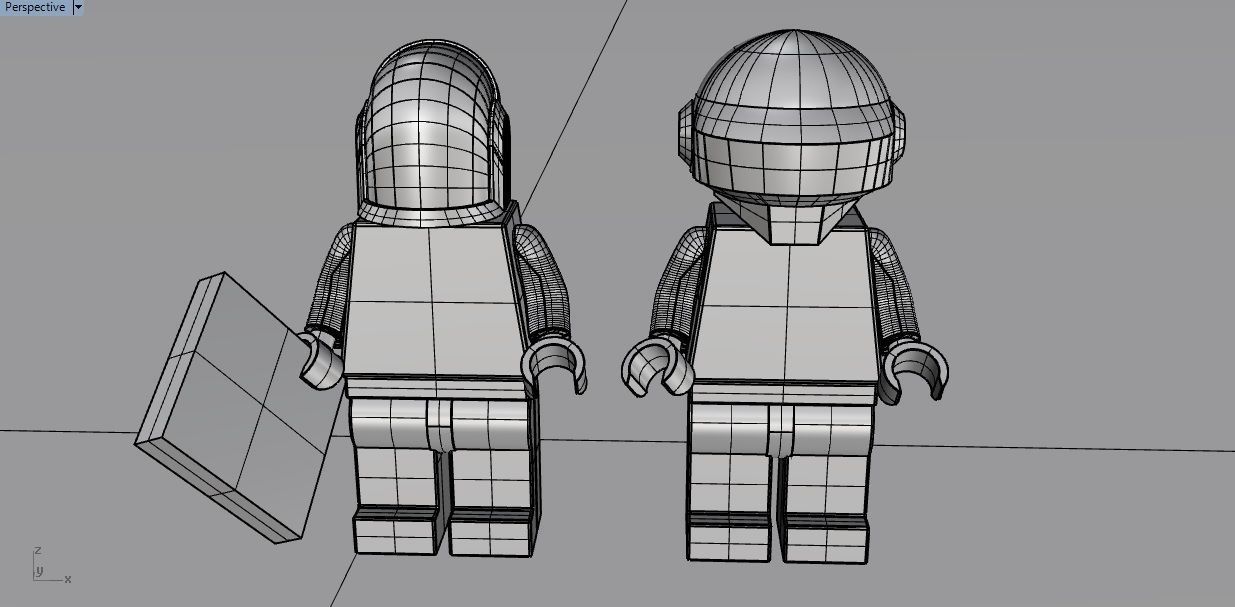 LEGO Daft Punk figures 3D model_3