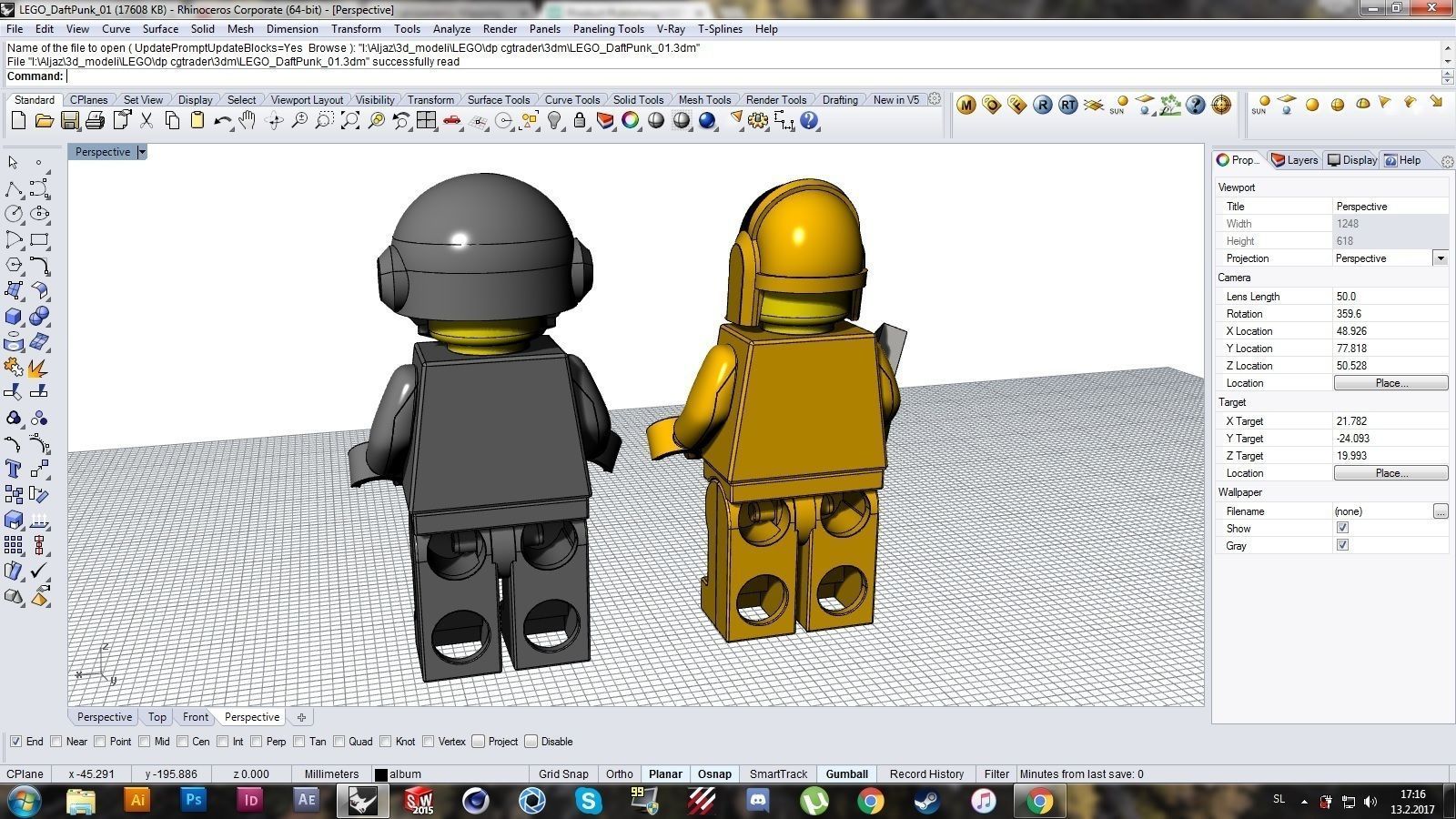 LEGO Daft Punk figures 3D model_5
