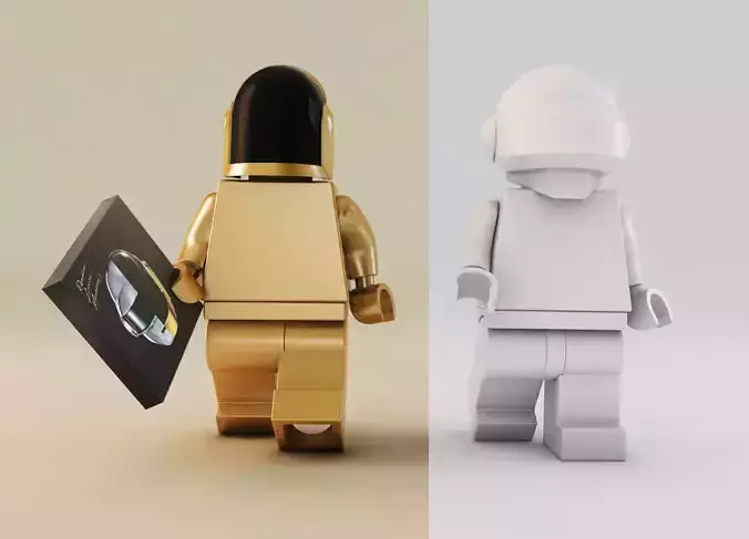 LEGO Daft Punk figures 3D model