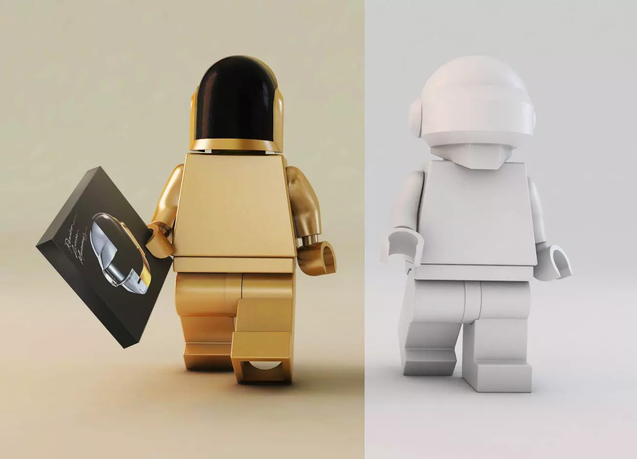 LEGO Daft Punk figures 3D model_0