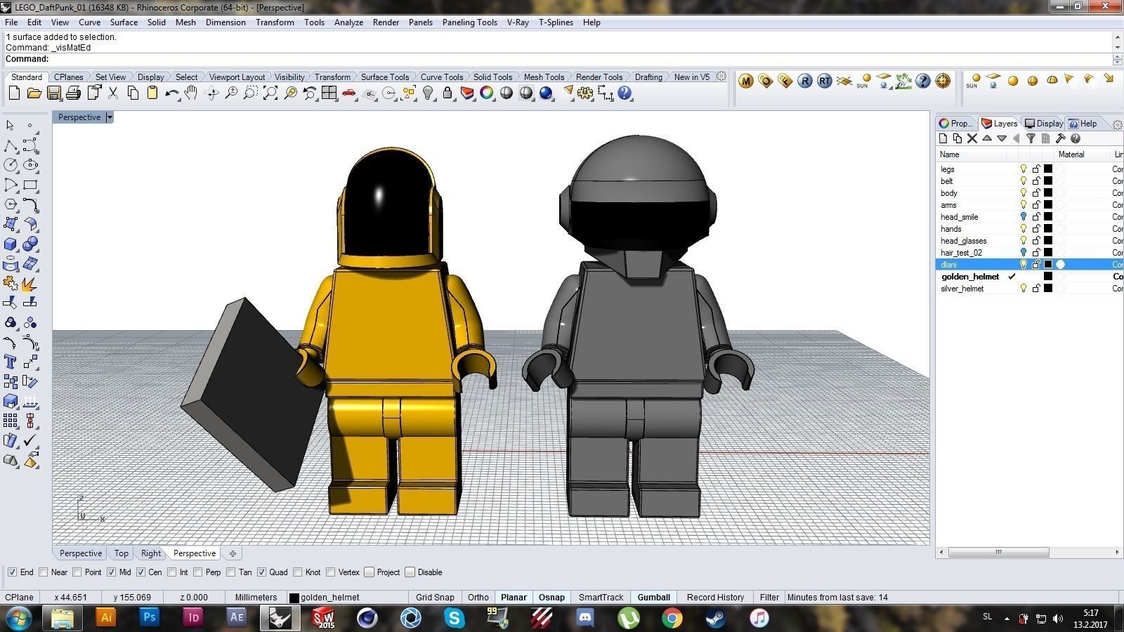 LEGO Daft Punk figures 3D model_4