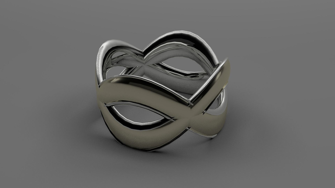 Twisted Silver and Gold Ring Free low-poly 3D model