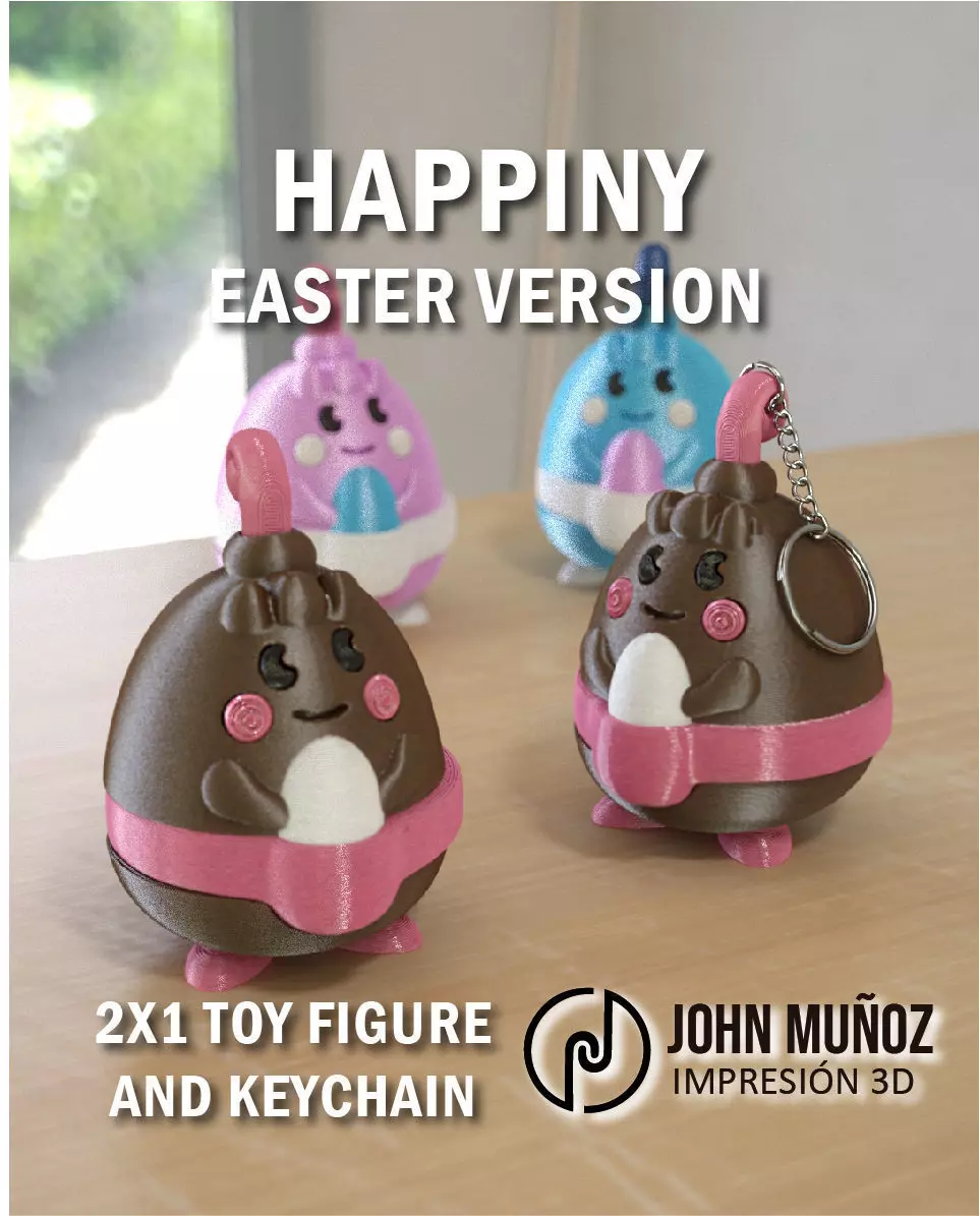 Happiny Easter Creature Egg Cute pokemon 3D print model