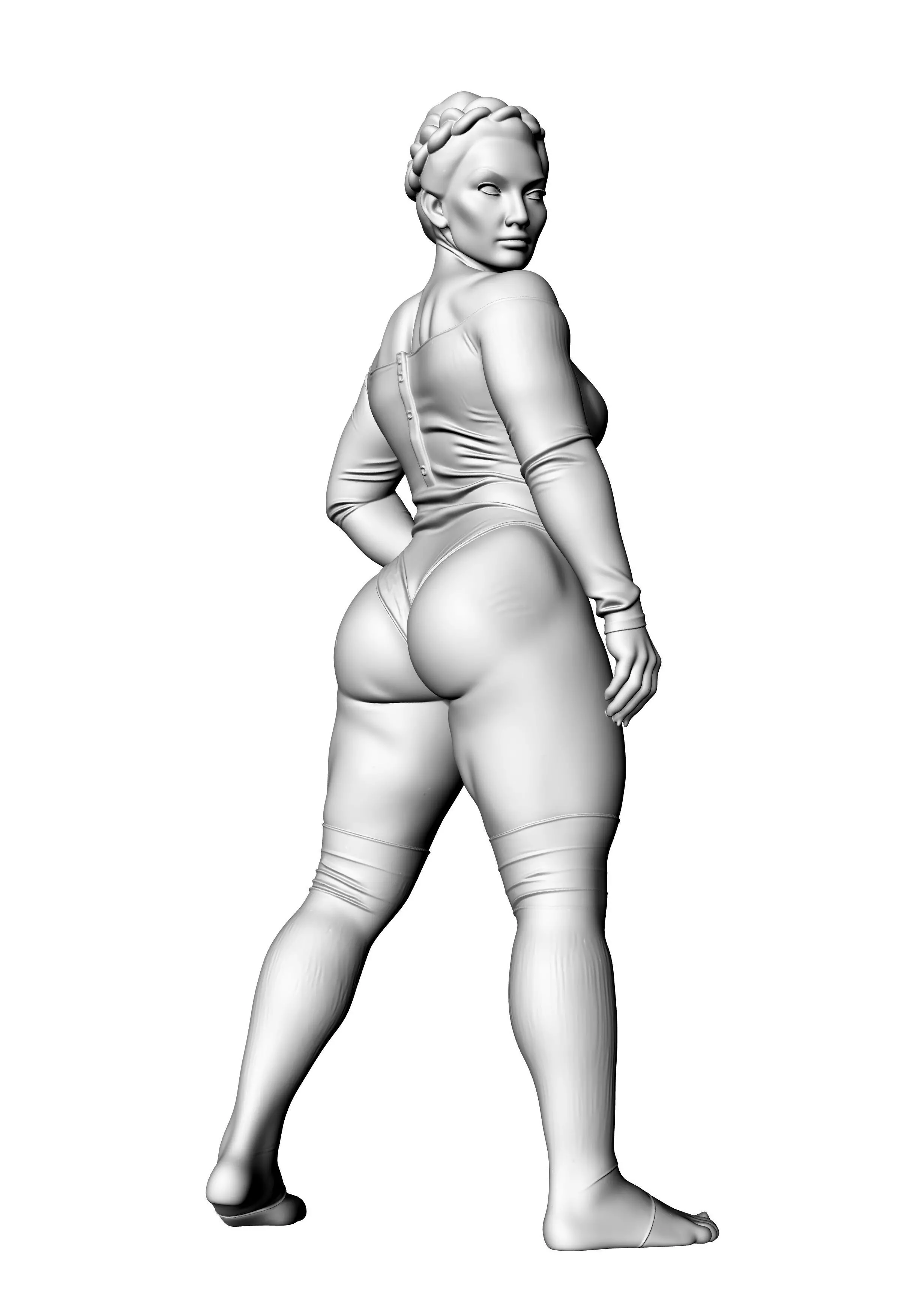 elegant lady sweet female figure beauty 3D print model
