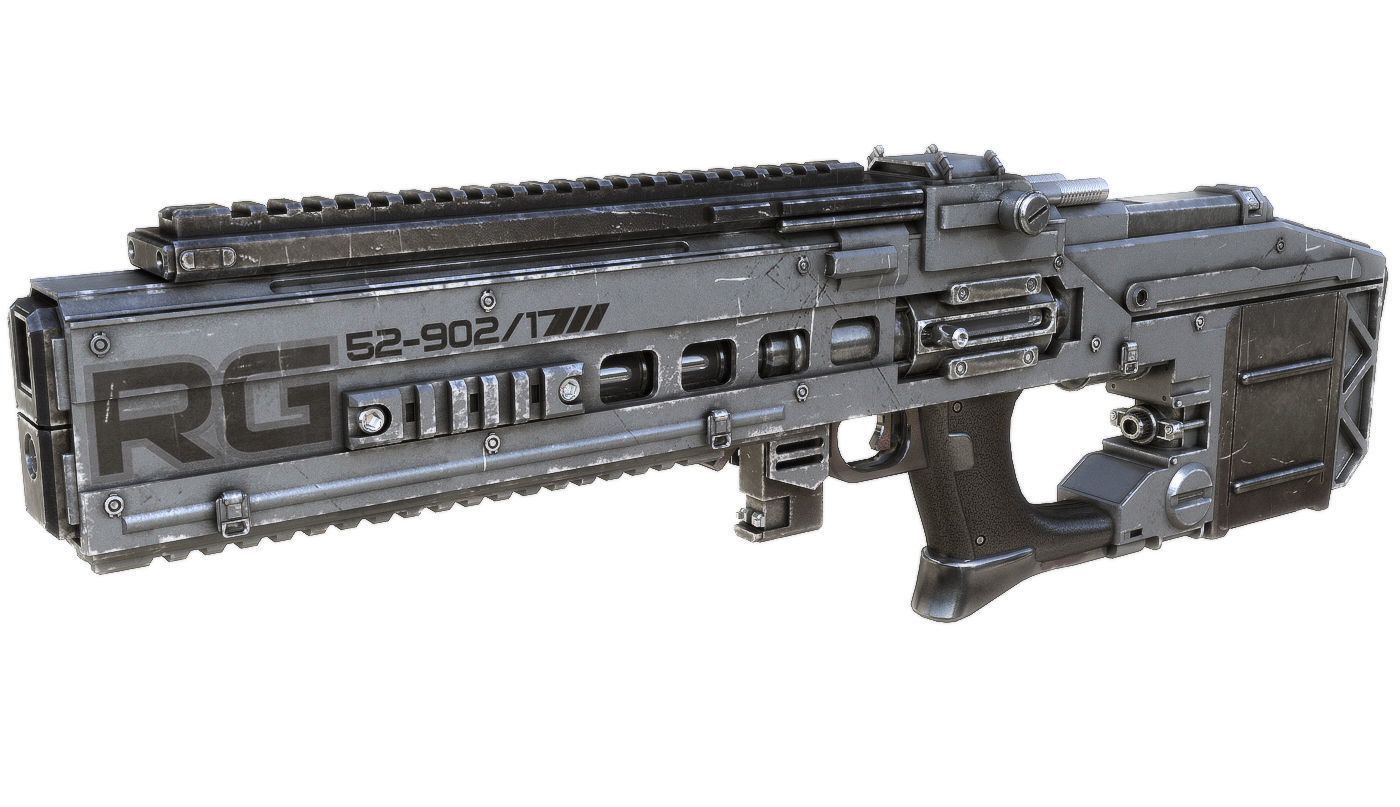 sci-fi RIFLE01 3D model_2