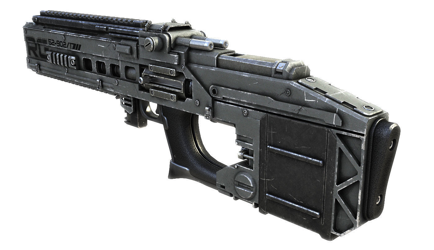 sci-fi RIFLE01 3D model_5