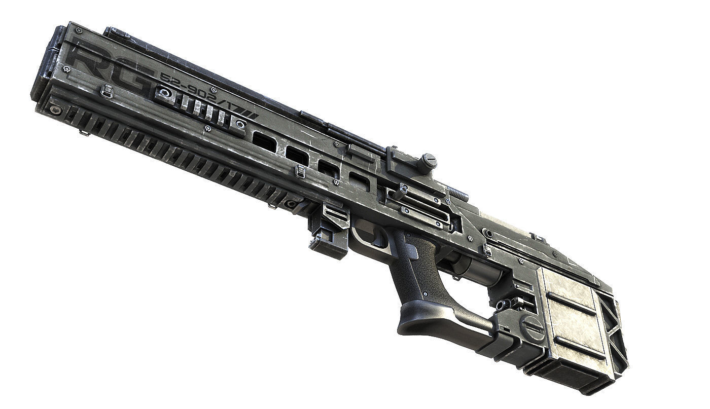 sci-fi RIFLE01 3D model_4